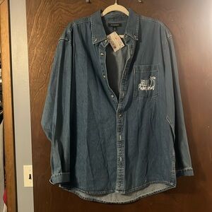 NWT Denim Button-Up Shirt